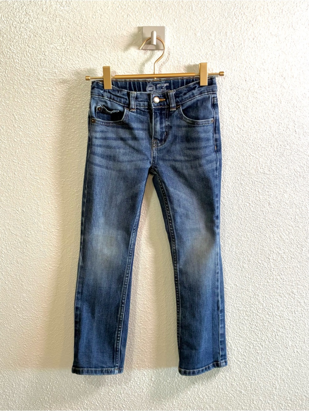 Wonder Nation Boys Straight Leg Jeans Size 6 Medium Wash